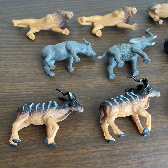 90s T.M. Wild Animal Hard Plastic Toy Lot - Picture 3 of 10